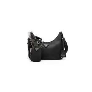 large Pra*a symbole jacquard fabric handbag