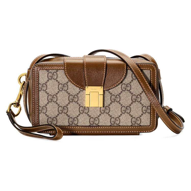 G*u*i gg mini bag with clasp closure