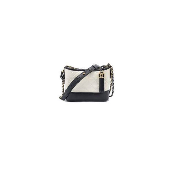 Ch*el calfskin quilted small gabrielle hobo