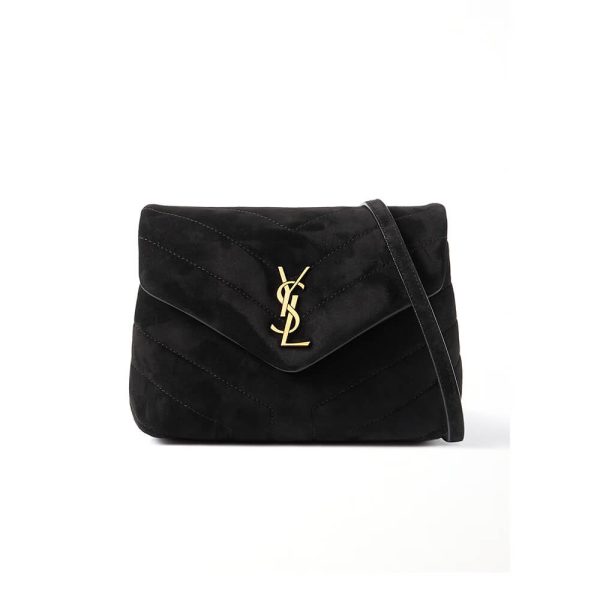 LOULOU SMALL CHAIN BAG IN Y QUILTED SUEDE