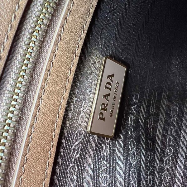 small Pra*a symbole jacquard fabric handbag