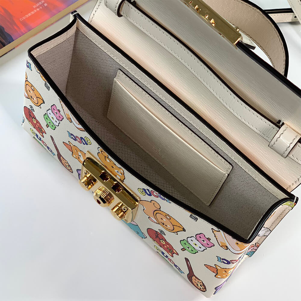 padlock G*u*i animal print mini bag